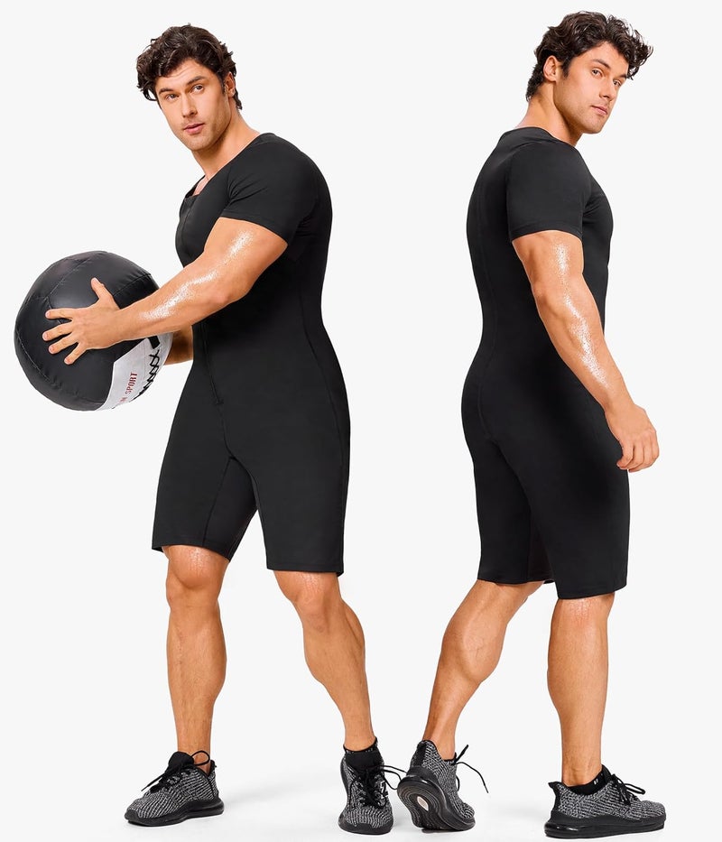 Junlan Sauna Suit for Men Full Body Waist Trainer Sauna Shirt for Working Out - Image 5